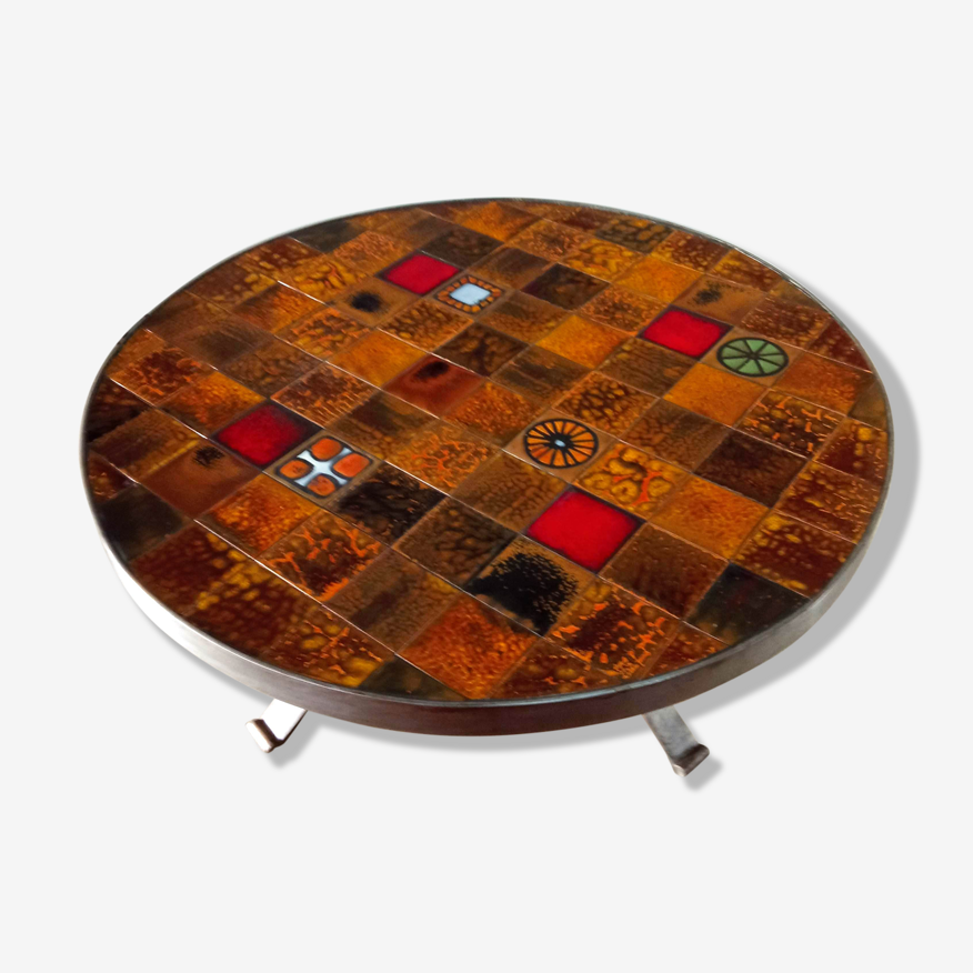 Table basse en céramique La roue Vallauris | Selency