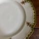 Vintage large round green porcelain serving platter with gold trim from Lim