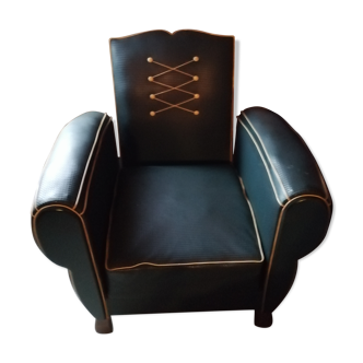 Fauteuil skaï vert
