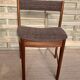 4 Scandinavian chairs made of teak and fabrics