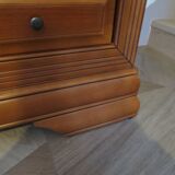 Chest of drawers in solid cherry wood with a curved top - Louis Philippe style - 4 drawers
