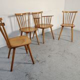 4 Vintage Scandinavian Hiller chairs, 60s