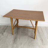 Table d'appoint en rotin vintage