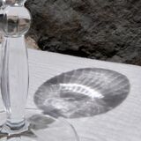 Set de 8 verres à pied : 4 verres à eau et 4 verres à vin, verre tourbillonnant