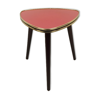 Vintage tripod stool made of wood and formica