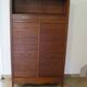 Double curtain cabinet - notary furniture - solid wood - 1970 - industrial style