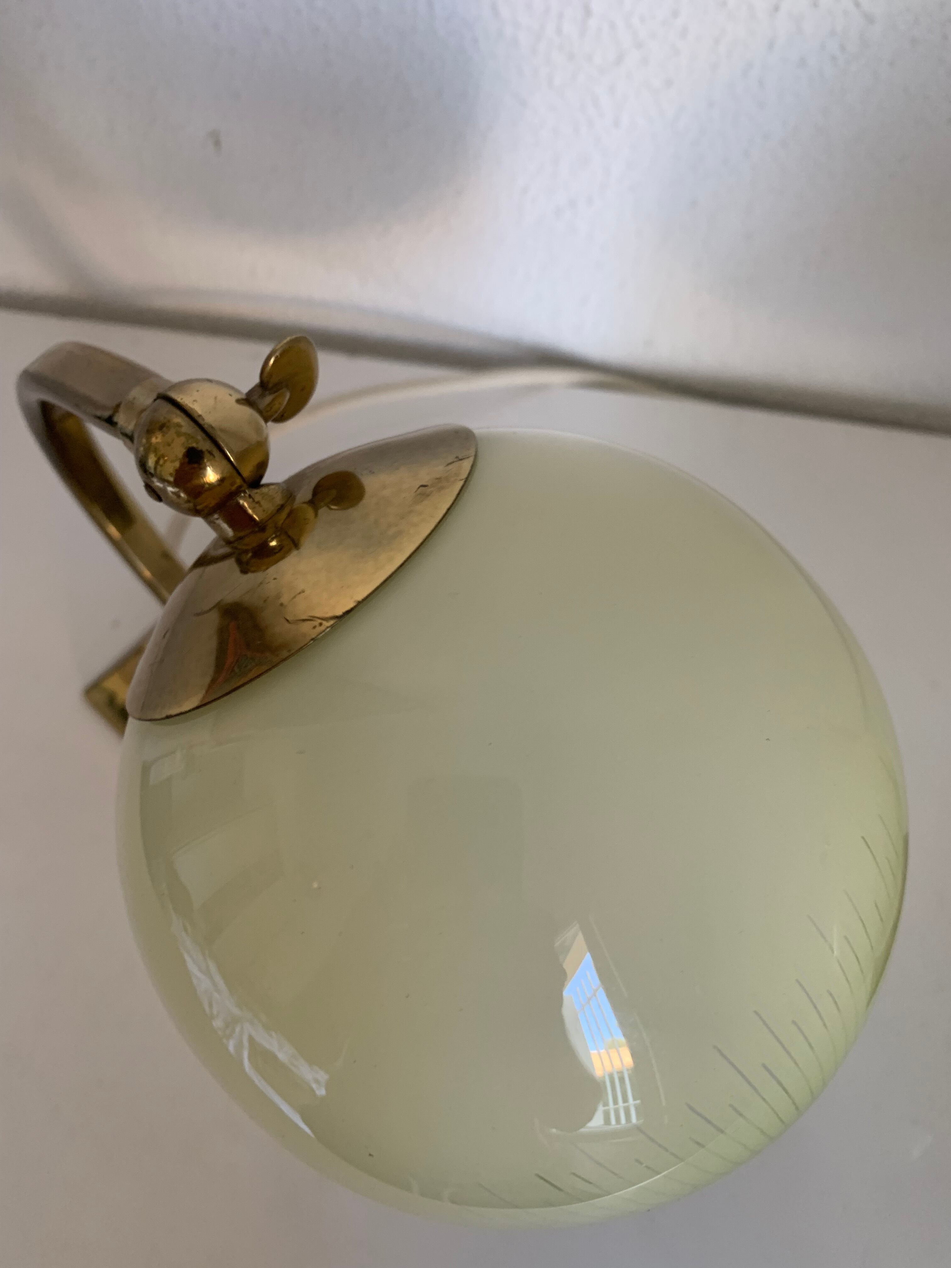 Pair vintage 1950 wall lamps bedside lamps gold - 21 cm