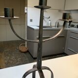 Three-pointed chandelier in brutalist style