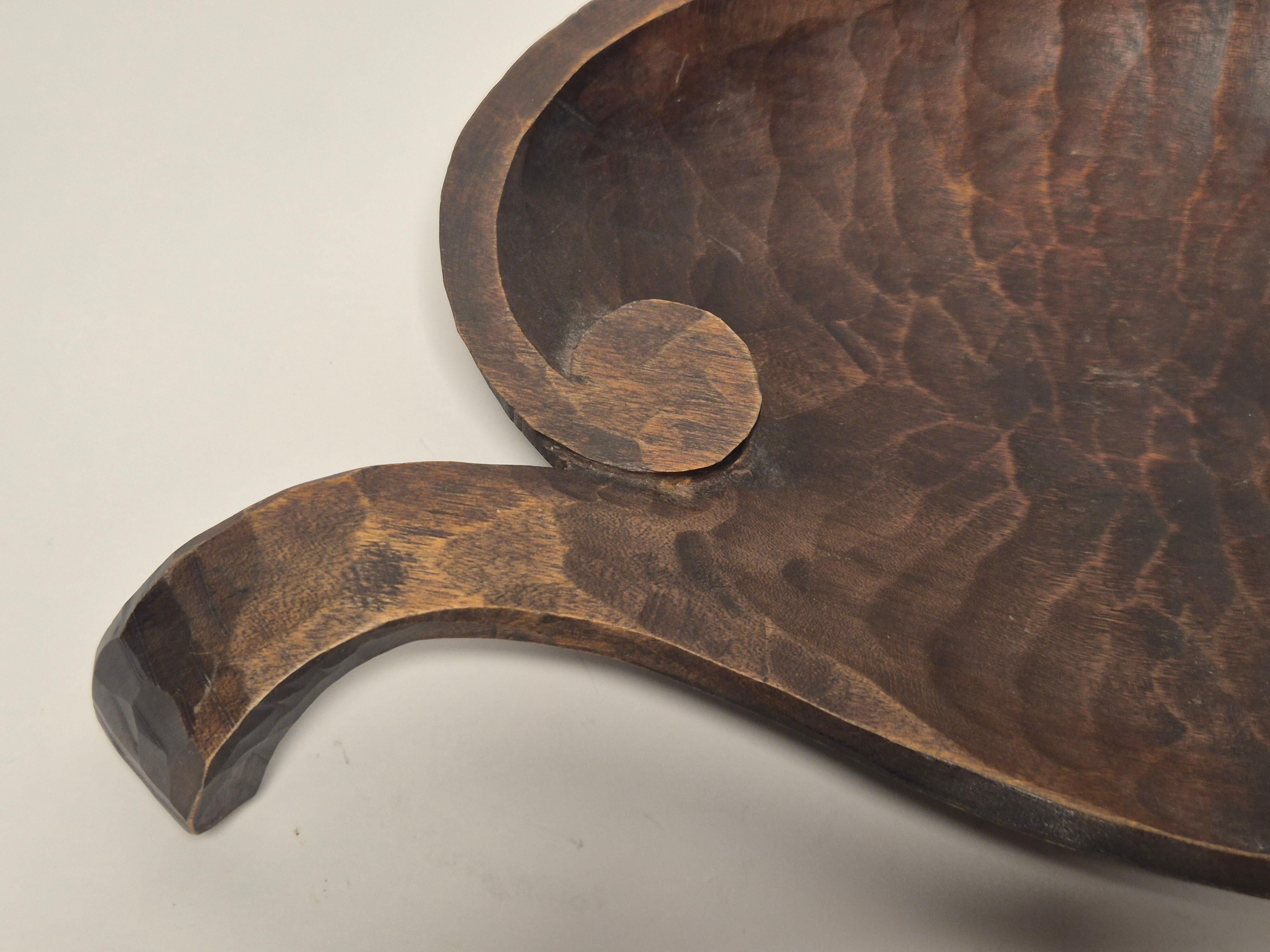 Bo Fjæstad, decorative bowl in hand cut wood, Rackstadgruppen / Arts & Crafts.