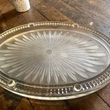 Oval pressed glass trifle art deco 1900