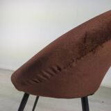Vintage armchair velvet brown