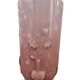 Vase art déco en verre rose avec scène chinoise à effet ombre de verlys, france, 1940s