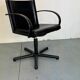 Chaise de bureau moderniste italienne Tito Agnoli pour Matteo Grassi en cuir et acier