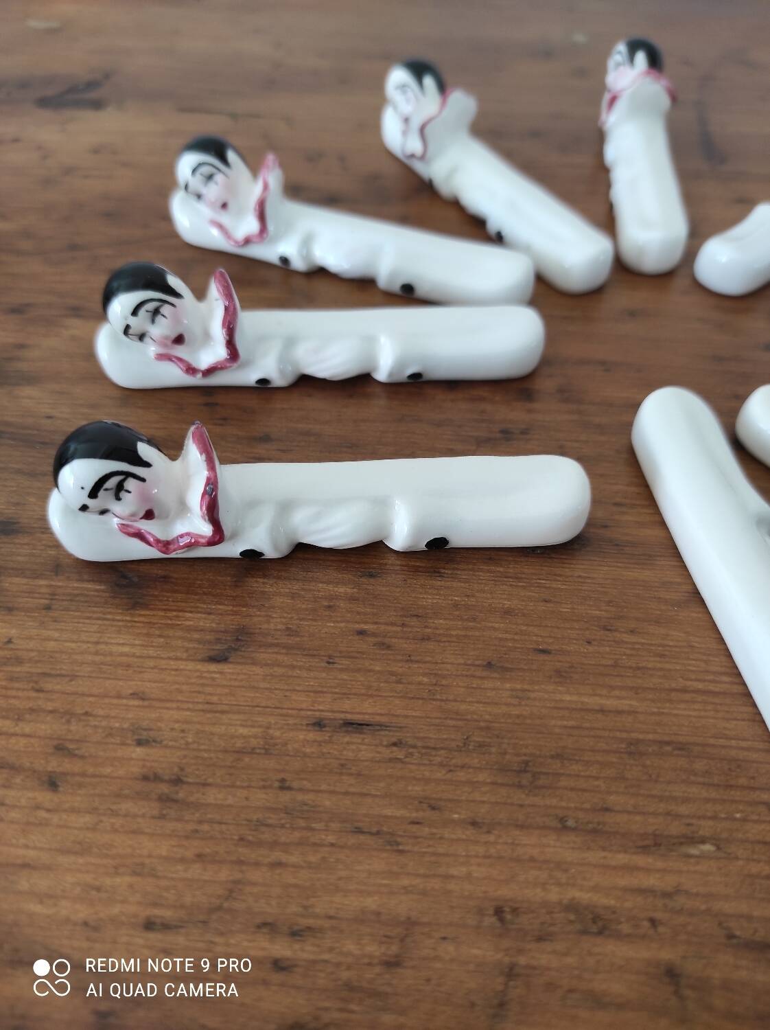 Series of ten Pierrot knife holders