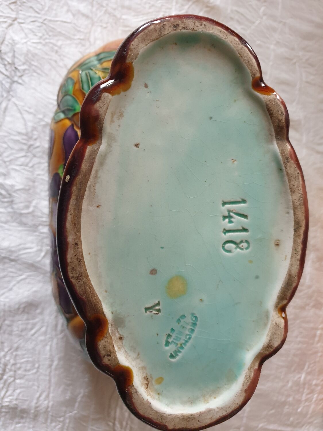 Set vase and planter longchamp iron earth