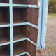 Old metal workshop furniture original turquoise patina