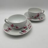 Limoges porcelain head to head coffee service with flower pattern