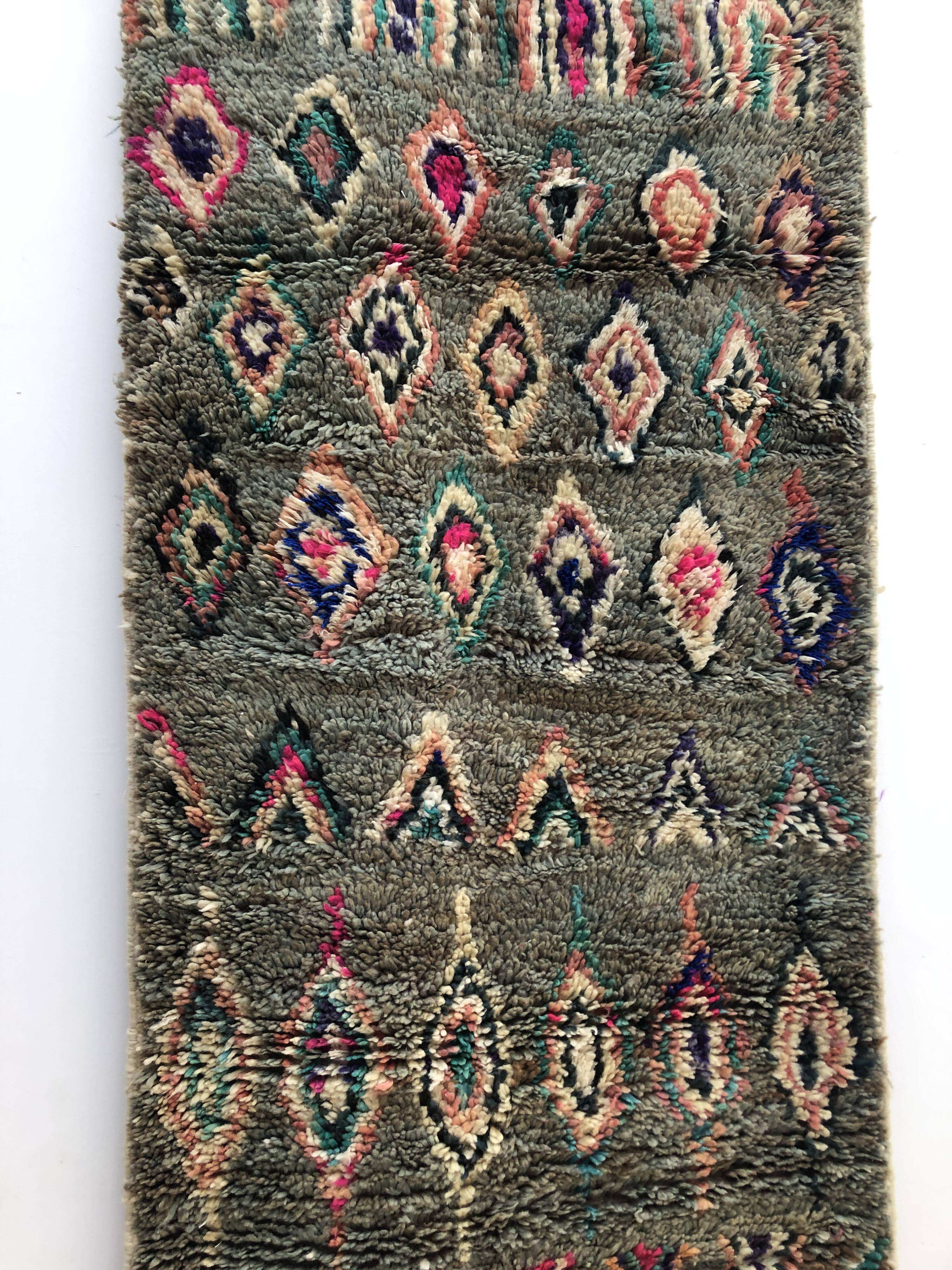 Moroccan Berber carpet Boujaad corridor 2,72x0.78m