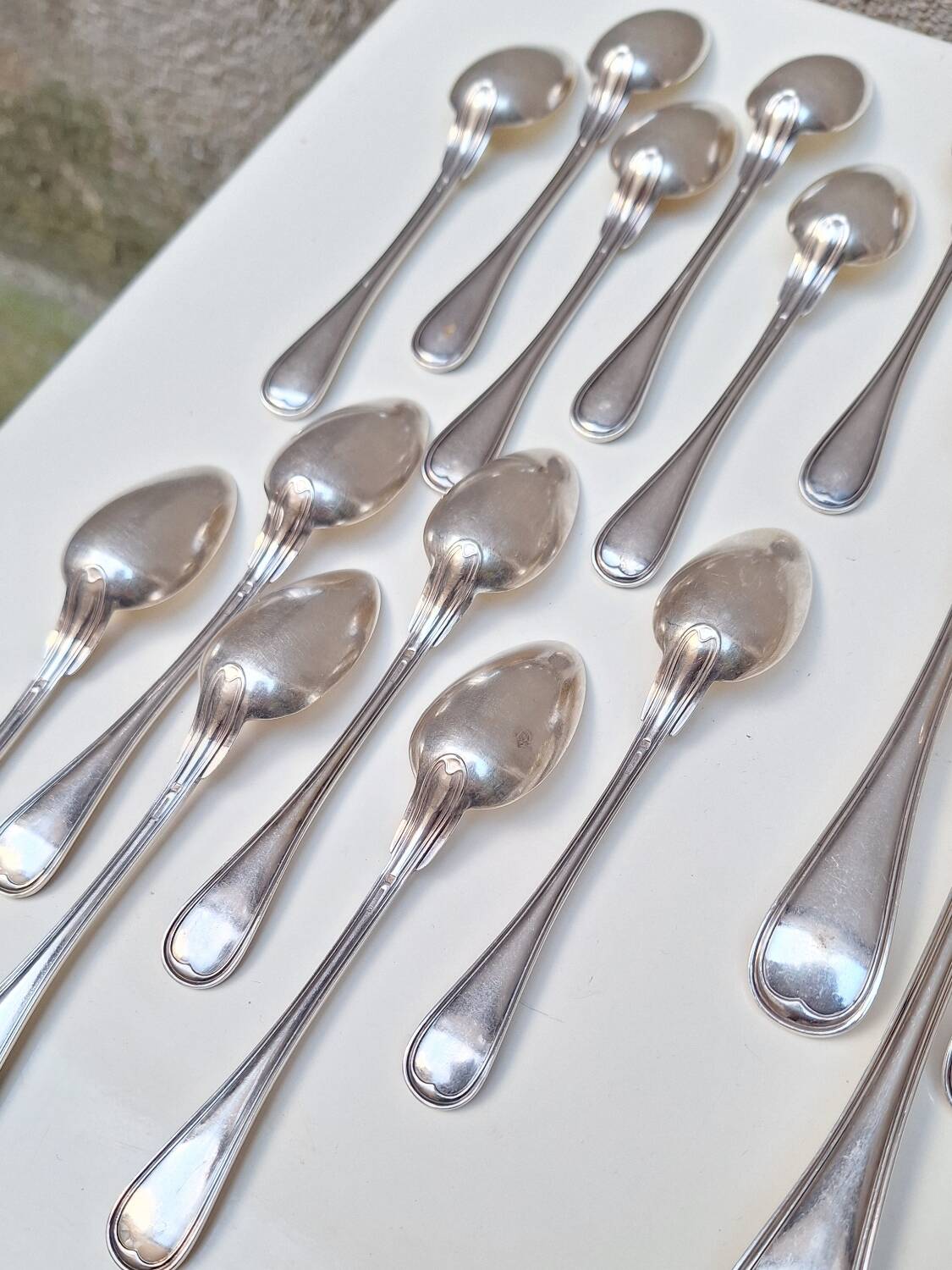 Partie de ménagère en métal argenté Christofle