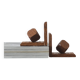 Mid-Century Modern Wooden Bookends, 1950s, Set of 2
