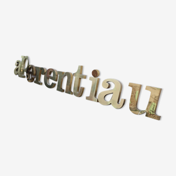 Brass sign letters