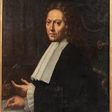 Antique portrait of a magistrate, late 17th - early 18th century