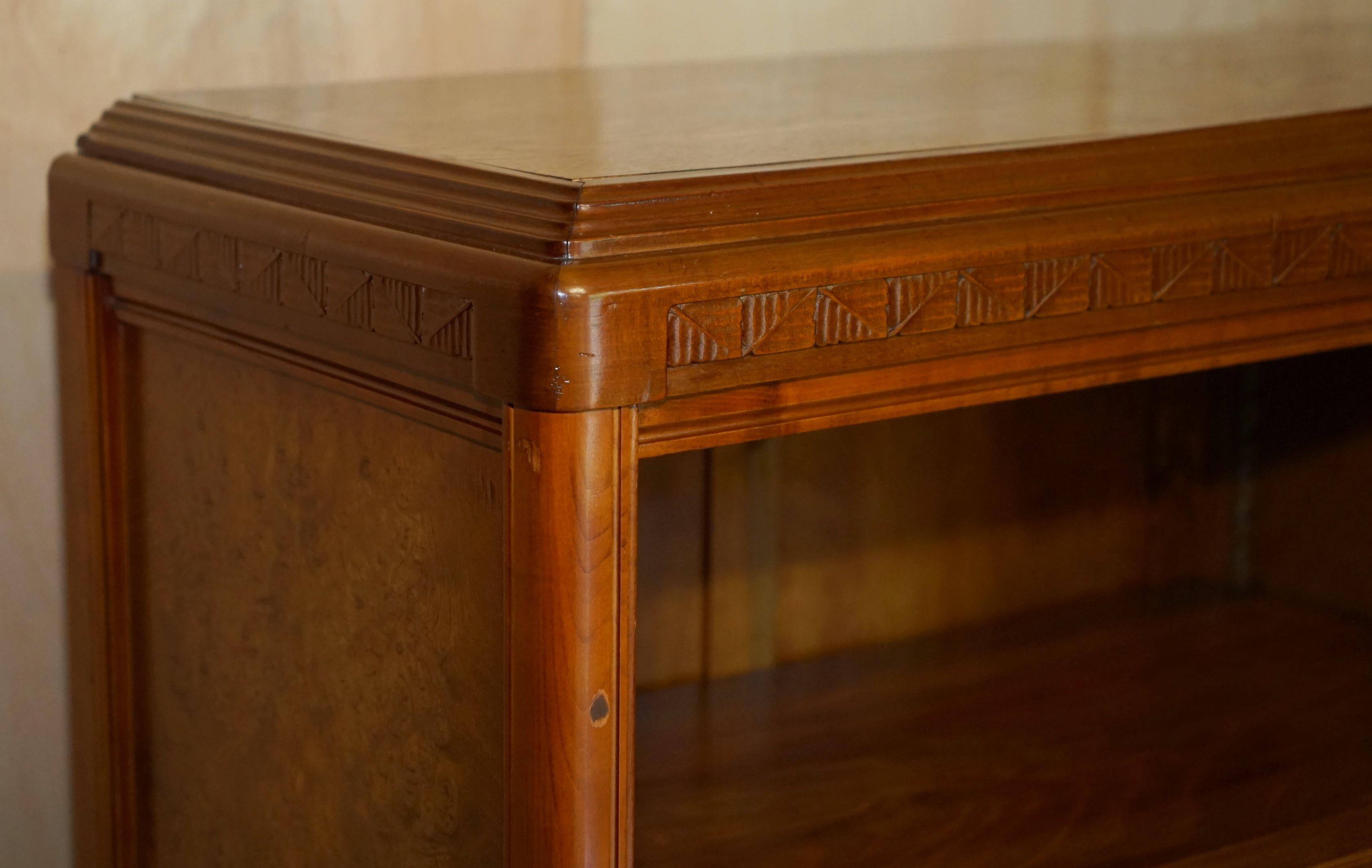 Art Nouveau library in burr walnut by Léon Jallot