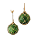 Paire de flotteurs de pêche et verre et corde