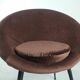 Fauteuil vintage velours marron