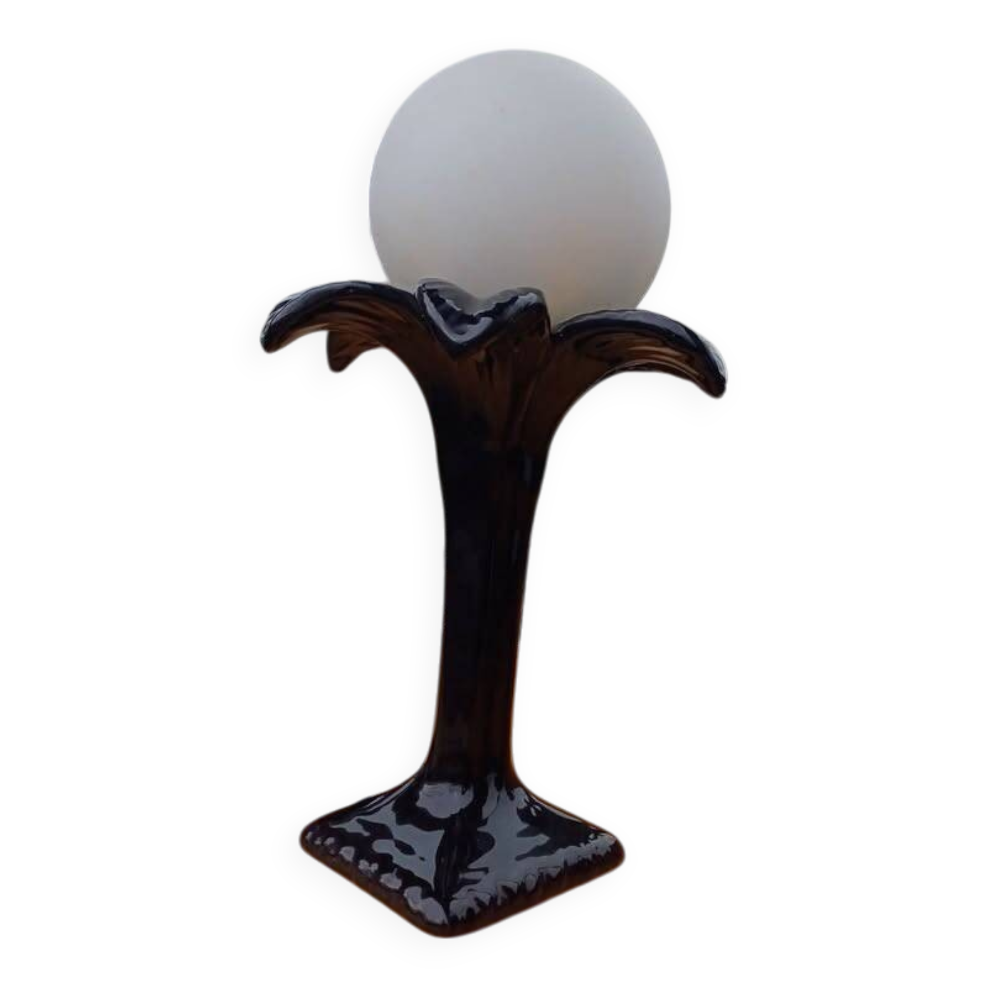 Palm Tree Globe Ceramic Lamp