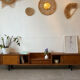 Enfilade basse vintage peu profonde