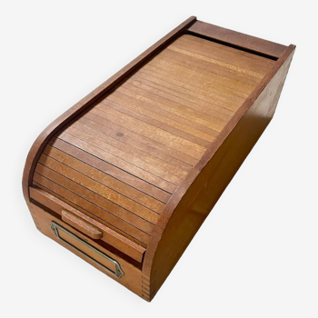 Boîte à rideau en bois de hêtre vintage