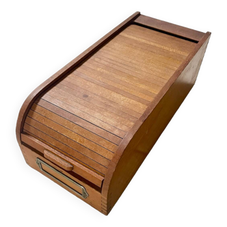 Boîte à rideau en bois de hêtre vintage