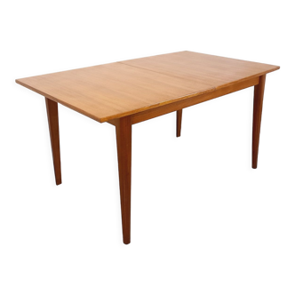 Vintage Scandinavian dining table from 50s 60s teak with extension