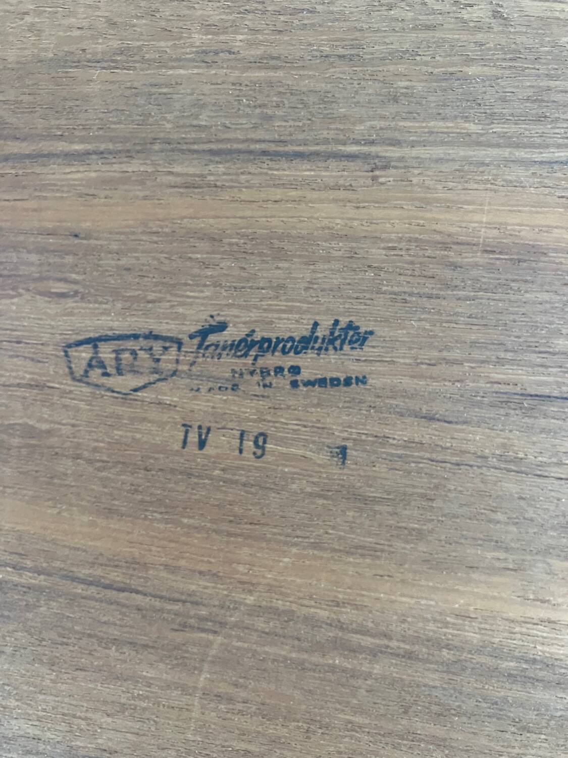 Teak veneer tray by ARY, Sweden 1960