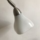 Metal and opaline desk lamp