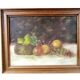 Still life with fruit signed, dated and framed 54cmX42cm