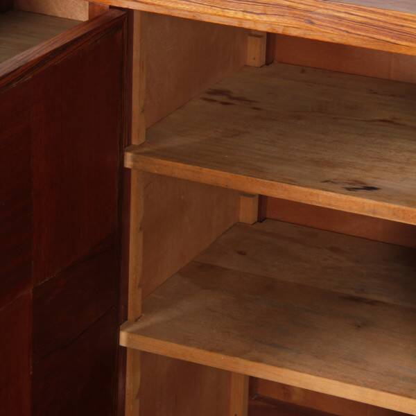 Large solid wood sideboard, modernist work from the 1950s.