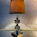 Art Deco lamp in chrome and crystal