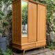 Vintage wardrobe with compass feet 1960