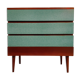Commode Tchèque bois et formica vert d'eau