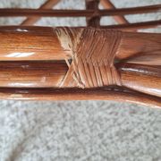 Paire de fauteuils en rotin vintage circa années 70