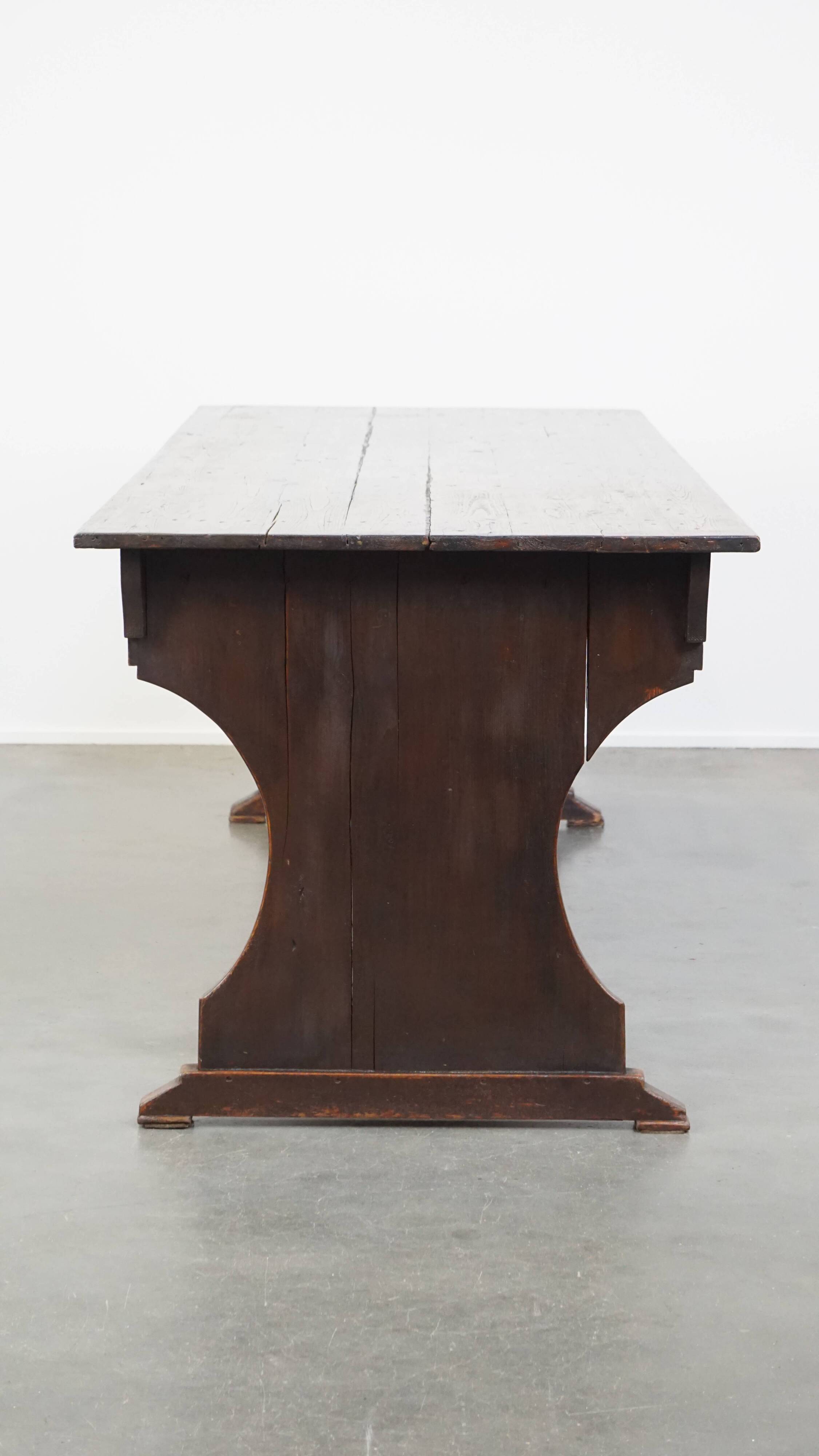 19th-century English pine monastery table.