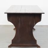 Antique English Pinewood Monastery Table from the 19th Century