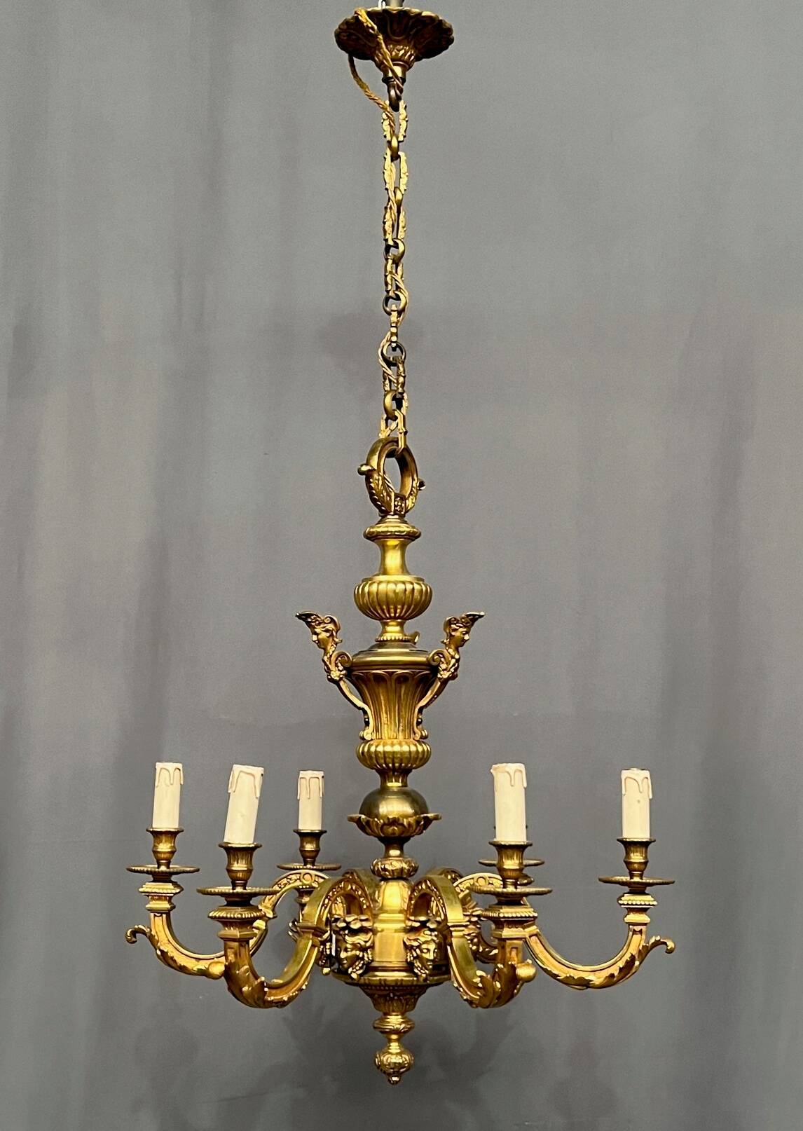 Mazarin chandelier. Solid bronze.