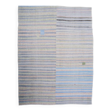 Light Blue & Off White Striped Kilim Rug, 230x310Cm
