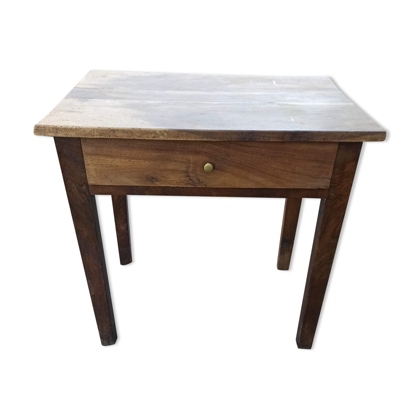 Firm table desk cherry walnut a drawer in front