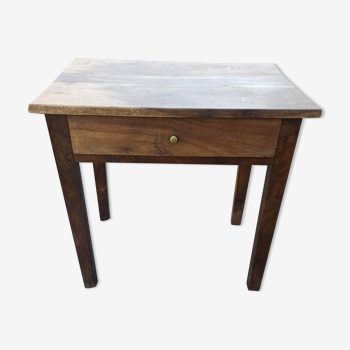 Firm table desk cherry walnut a drawer in front
