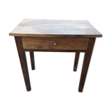 Firm table desk cherry walnut a drawer in front