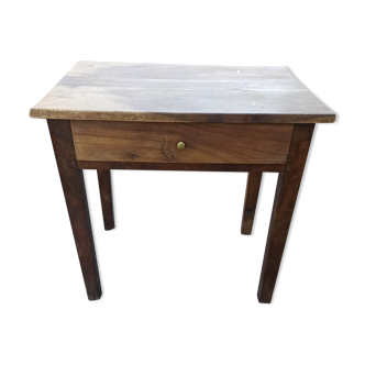 Firm table desk cherry walnut a drawer in front
